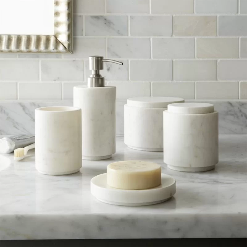 Natural Marble on Bathroom Accessories