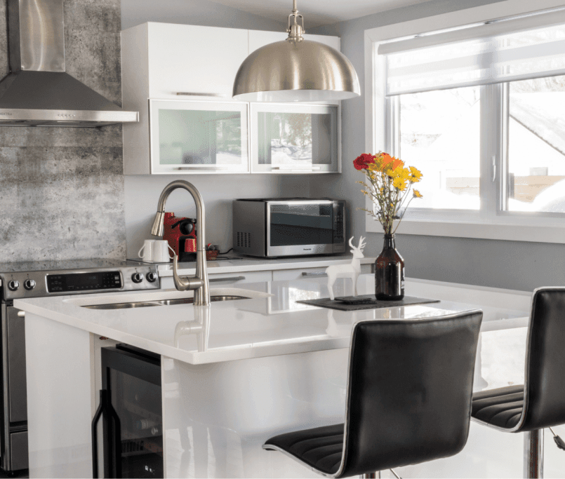 Deep Clean Your Kitchen With These Techniques Before Your Cny Open House Waterfall Counter Kitchen Design